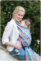 Assuri Arcobaleno, WRAP, [68% cotton, 19% ramie, 13% silk] baby wrap, baby wraps, babywearing, wrap, wraps, for children, for child, sling, slings, baby sling, baby slings
