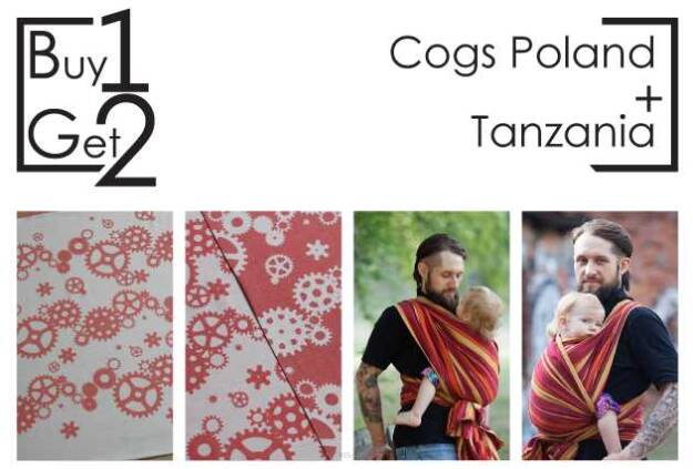 Buy1Get2 Cogs Poland 4.6 + Tanzania 4.6 baby wrap, baby wraps, babywearing, wrap, wraps, for children, for child, sling, slings, baby sling, baby slings