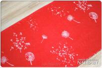 Dandelions Rosso, RING SLING, [68% cotton, 19% ramie, 13% silk] baby wrap, baby wraps, babywearing, wrap, wraps, for children, for child, sling, slings, baby sling, baby slings