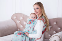Sweet Roses, WRAP, [100% cotton] baby wrap, baby wraps, babywearing, wrap, wraps, for children, for child, sling, slings, baby sling, baby slings