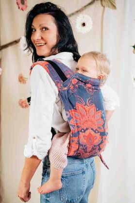 Peony Coral Dream, ONBUHIMO Carrier, [77% cotton, 14% linen, 5% ramie, 4% silk]