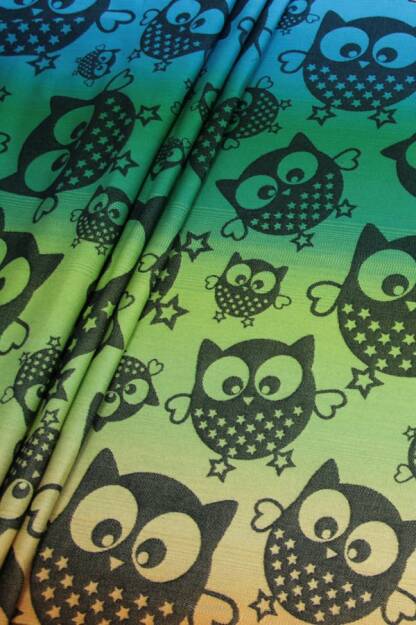 Magnificent Owls Night, WRAP, [40% Linen, 60% Cotton]