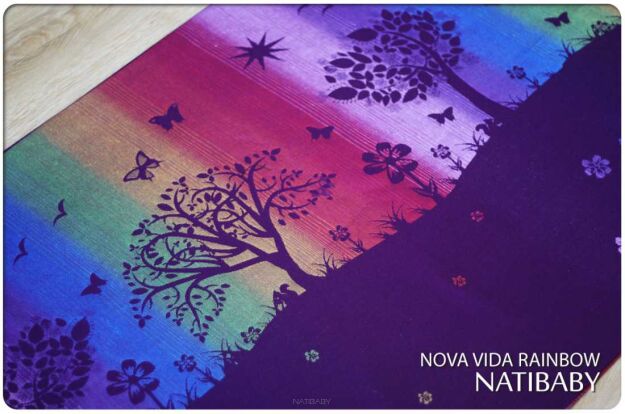 Nova Vida Rainbow, WRAP, [70% cotton, 30% linen] baby wrap, baby wraps, babywearing, wrap, wraps, for children, for child, sling, slings, baby sling, baby slings
