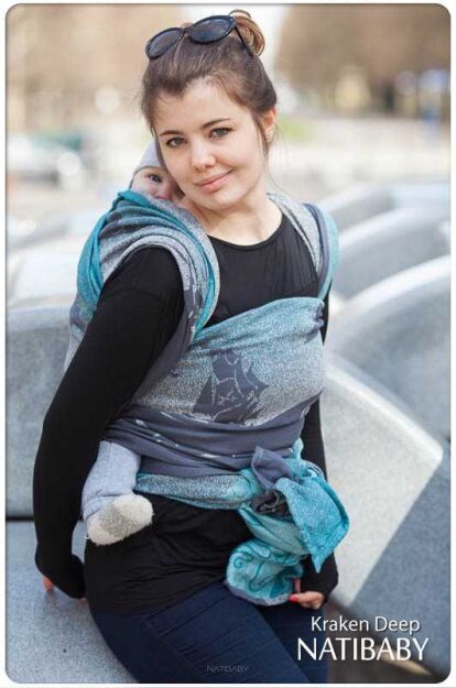 Kraken Deep, WRAP, [50% linen, 50% cotton] baby wrap, baby wraps, babywearing, wrap, wraps, for children, for child, sling, slings, baby sling, baby slings