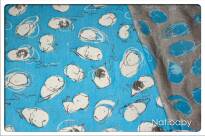 Kitty Turquoise, WRAP, [75% cotton, 25% hemp] baby wrap, baby wraps, babywearing, wrap, wraps, for children, for child, sling, slings, baby sling, baby slings