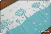 Nova Vida Turquoise, WRAP, [70% cotton, 30% linen] baby wrap, baby wraps, babywearing, wrap, wraps, for children, for child, sling, slings, baby sling, baby slings