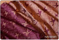 Crane Maroon, RING SLING, [70% cotton, 30% merino] baby wrap, baby wraps, babywearing, wrap, wraps, for children, for child, sling, slings, baby sling, baby slings