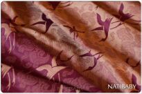 Crane Maroon, RING SLING, [70% cotton, 30% merino] baby wrap, baby wraps, babywearing, wrap, wraps, for children, for child, sling, slings, baby sling, baby slings