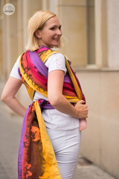 Mysterious Forest Night, [70% cotton, 30% linen] baby wrap, baby wraps, babywearing, wrap, wraps, for children, for child, sling, slings, baby sling, baby slings