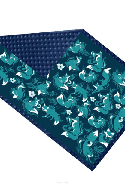 NatiBlanket Foxes Blue