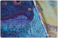 Starry Night Qualila, RING SLING, gath.shoul., [100% cotton] baby wrap, baby wraps, babywearing, wrap, wraps, for children, for child, sling, slings, baby sling, baby slings