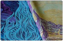 Starry Night Qualila, RING SLING, gath.shoul., [100% cotton] baby wrap, baby wraps, babywearing, wrap, wraps, for children, for child, sling, slings, baby sling, baby slings