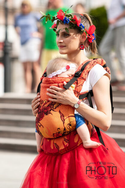 Glowing Phoenix Laranja, NatiGrow Adjustable Carrier, [100% cotton]